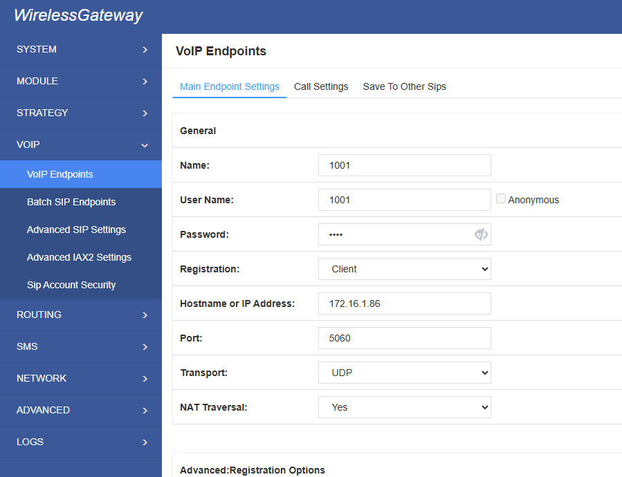 Wireless Gateway connects with asterisk16.15.1 | OpenVox Document Center Pasted 142