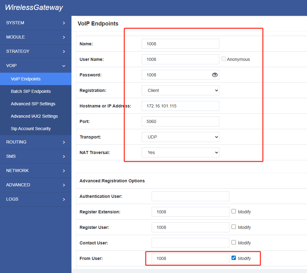 Wireless Gateway connect with UC300/UC500 | OpenVox Document Center Pasted 5