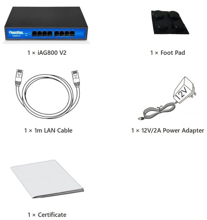 iAG800 V2 Analog Gateway Quick User Guide | OpenVox Document Center IAG800 quick start