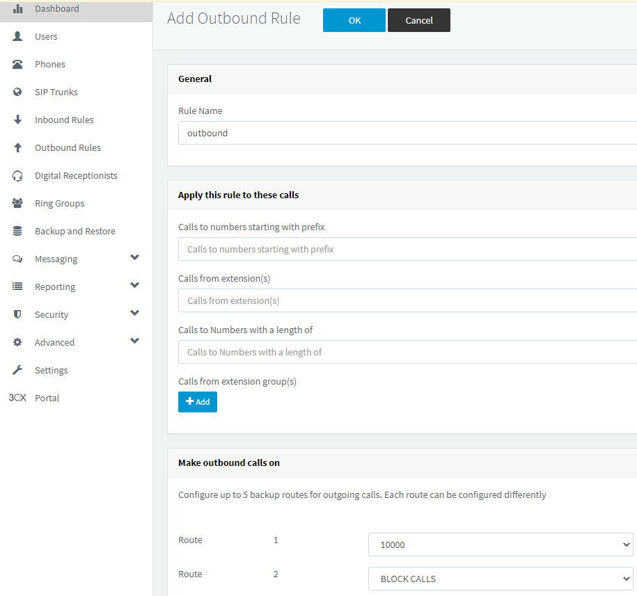 Digital Gateway connect with 3CX | OpenVox Document Center Pasted 10