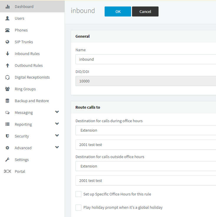 Digital Gateway connect with 3CX | OpenVox Document Center Pasted 8