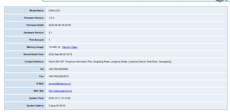 DGW-L301 User Manual | OpenVox Document Center Pasted 18