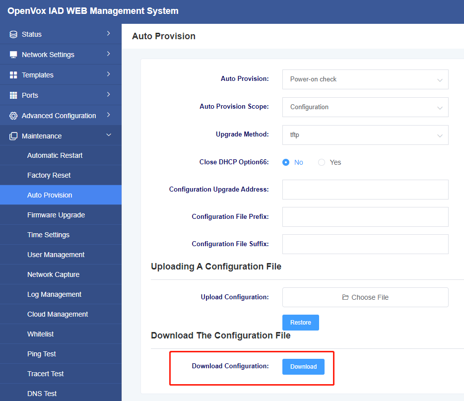 Auto Provision for OIAD | OpenVox Document Center Pasted 44