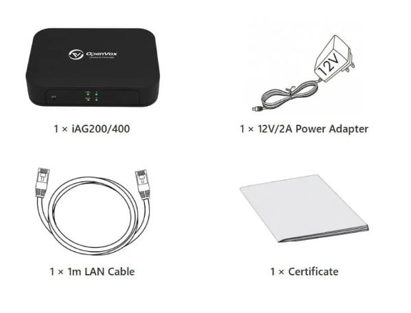 IAG200/IAG400 OIAD Analog Gateway Quick Installation Guide | OpenVox Document Center Pasted 6
