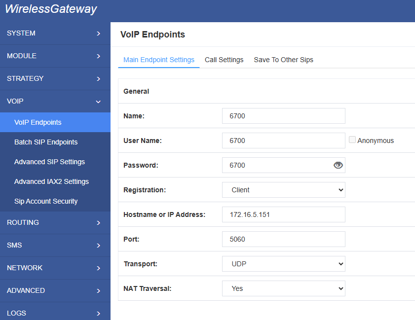 Wireless Gateway connect with UC120P/UC200/UC1000 | OpenVox Document Center Pasted 16